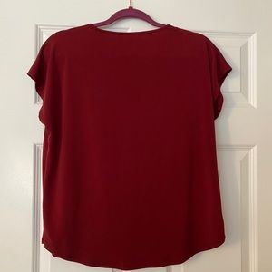 Burgundy loose fitted social shirt